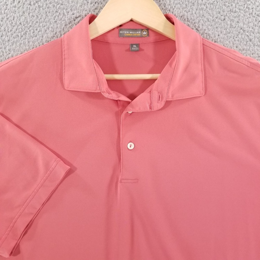 Peter Millar Polo Shirt Mens XL Summer Comfort Performance Pique Stretch Golf